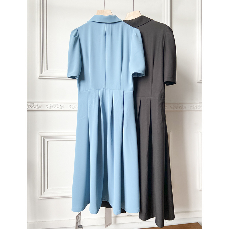 Pleated Suit-Collar Midi Dress, picture 5 of 5