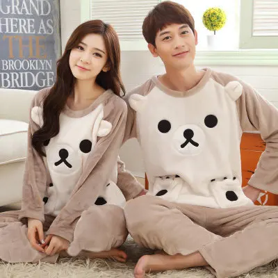 Plus Size Couple Fertilizer 200 Kg Velvet Pajamas Women