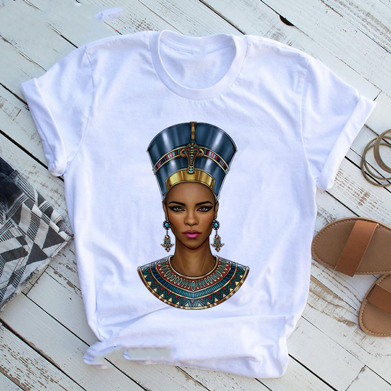 Title 4, Women Beautiful African White Funny Print T shi...