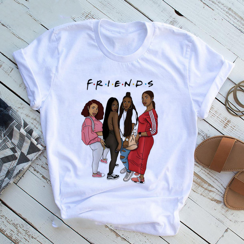 Title 13, Women Beautiful African White Funny Print T shi...