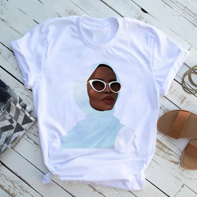Women Beautiful African White Funny Print T shirt Girl Black Queen Lip Harajuku 90s Clothes K - Shop at LoveMi
