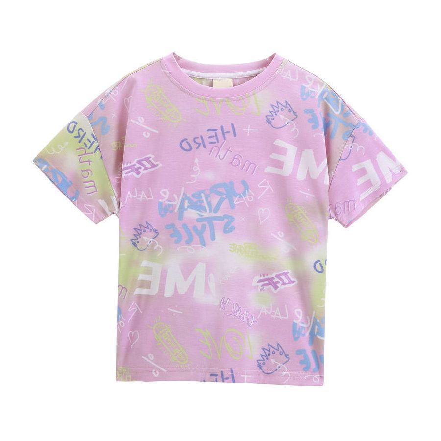 Korean Style Tie-dye Handsome Blouse In The Big Children's Loose Children's Fashion Trend