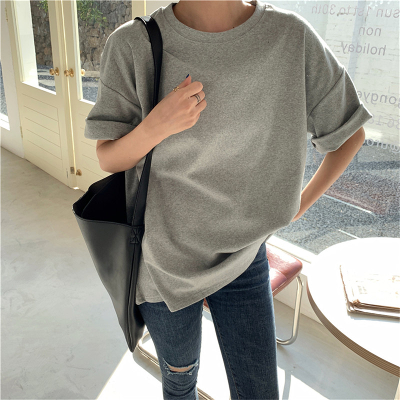 Title 4, Falling Shoulders Round Neck Slimming Shirt Col...