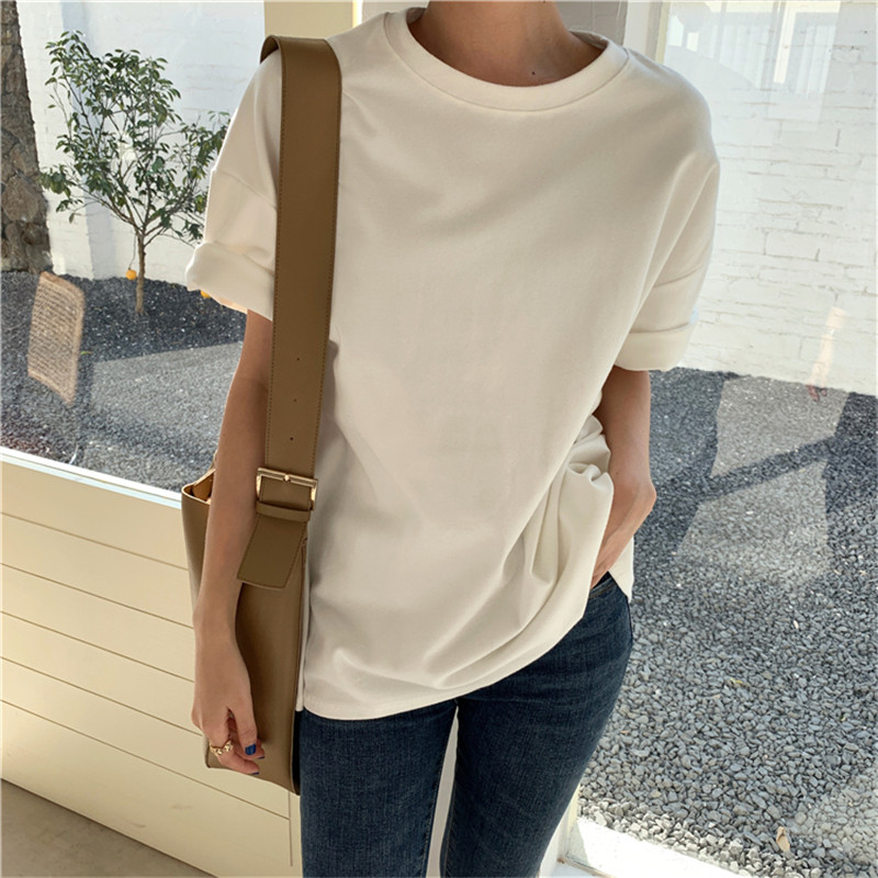 Title 17, Falling Shoulders Round Neck Slimming Shirt Col...