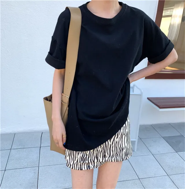 Falling Shoulders Round Neck Slimming Shirt College Style Compassionate E One Size - Shop at LoveMi