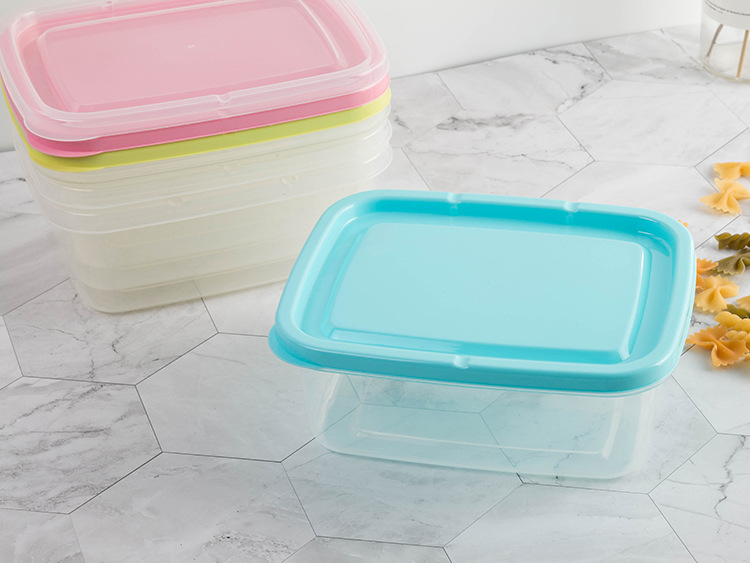 Refrigerator Food Storage Box Fruit Seal Box Rectangular Large Plastic Storage Box 1100ml