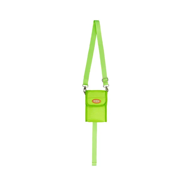 Ribbon Stitching Mesh One shoulder Messenger Mobile Phone Bag Green - Shop at LoveMi