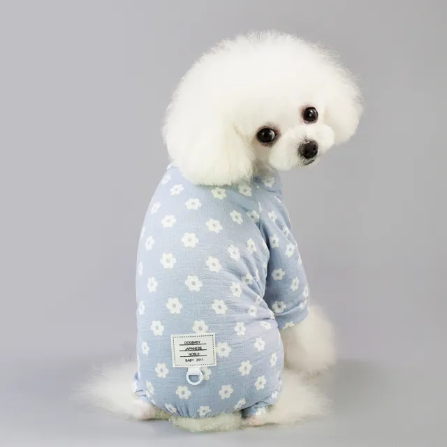 Four legged Dog Clothing Spring And Summer New 19 Small Daisy Four leg Pants Blue - Shop at LoveMi