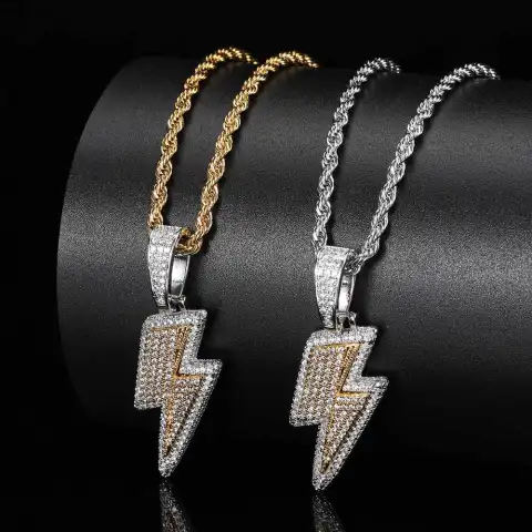Lightning Hip Hop Pendant Micro-inlaid Zircon Hip Hop Fashion