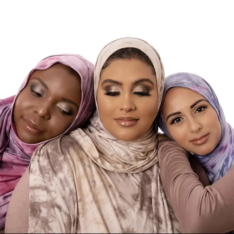 Cotton Modal Tie-dye Jersey Shawl Scarf Hijab