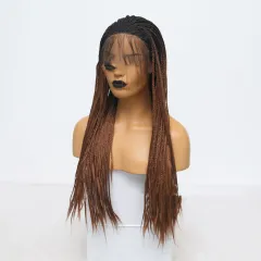 Gradient Brown Three-strand Long Braid - 24Inch - View 1
