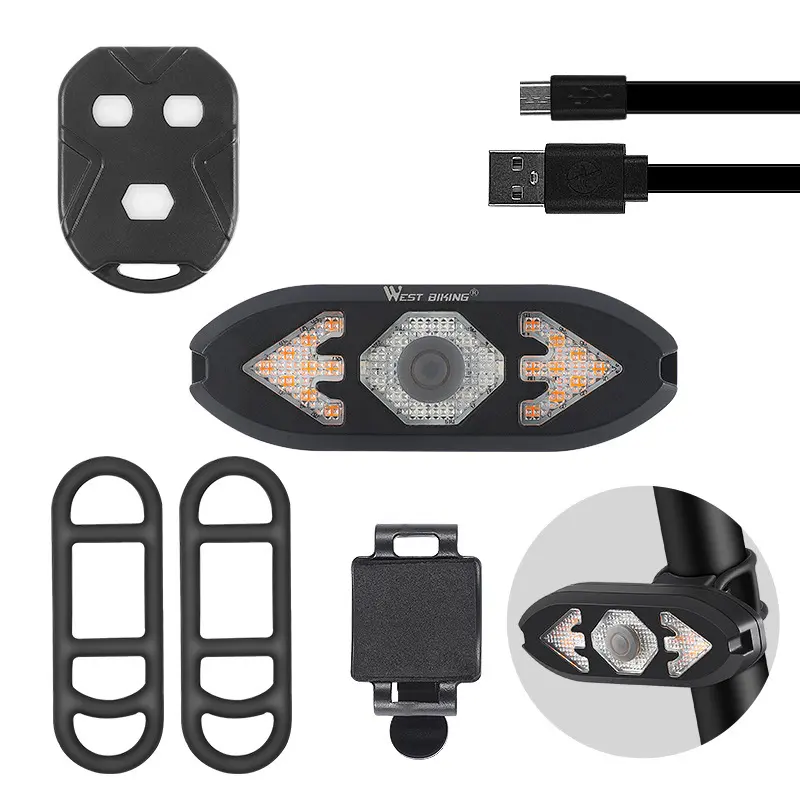 Smart Remote Control Turn Signal Rechargeable Tail
