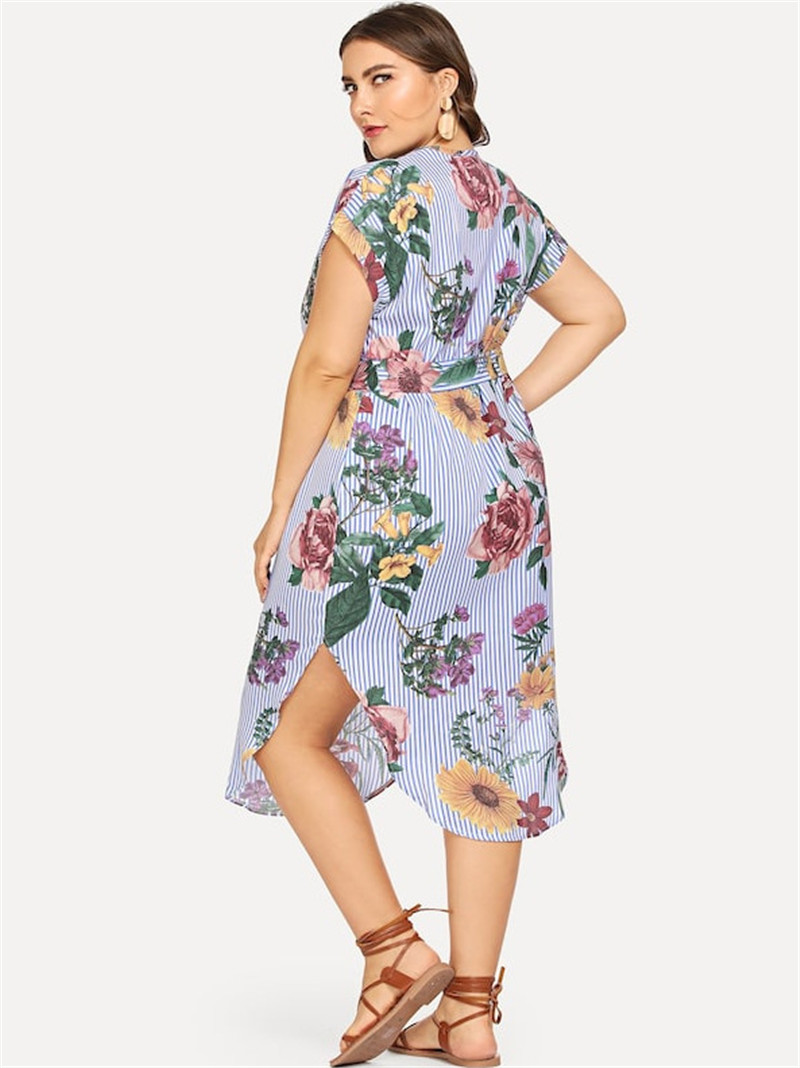 Title 5, Womens Dress Plus Size L-4XL Fashion Print, co...