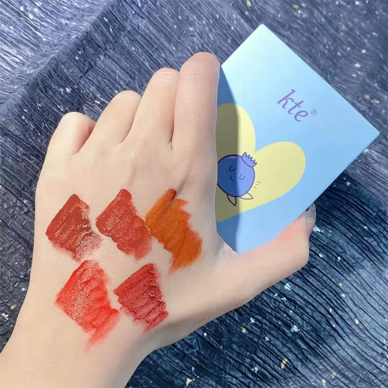 Kte Fruit Xiaoxiaole Lip Glaze Set Velour Mist Student'S Fair Daily Plain White Lipstick - Lipstick