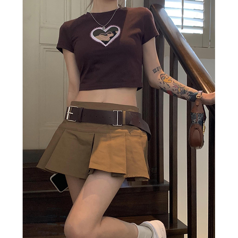 High Waist A-line Skirt Hot Girl Miniskirt