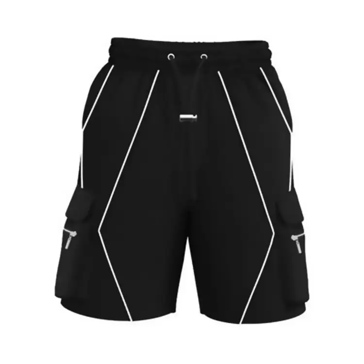 Men's Shorts With Multi-pocket Reflective Strips