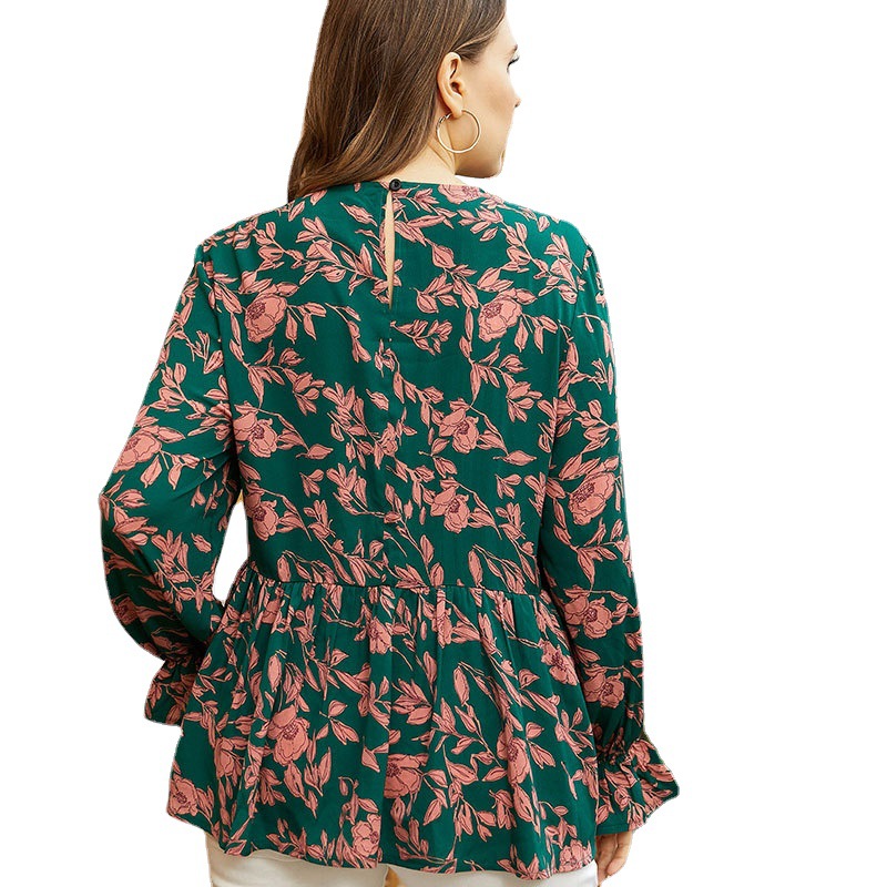 The New Floral Doll Sweater Spring And Autumn Style Ruffled Thin Women's Clothing