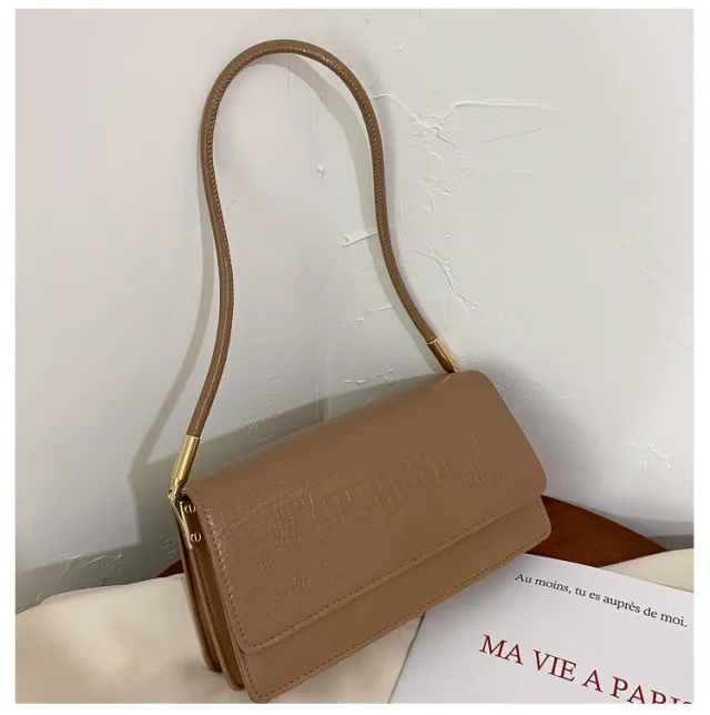 Korean Style Simple One Shoulder Handbag Khaki - Shop at LoveMi