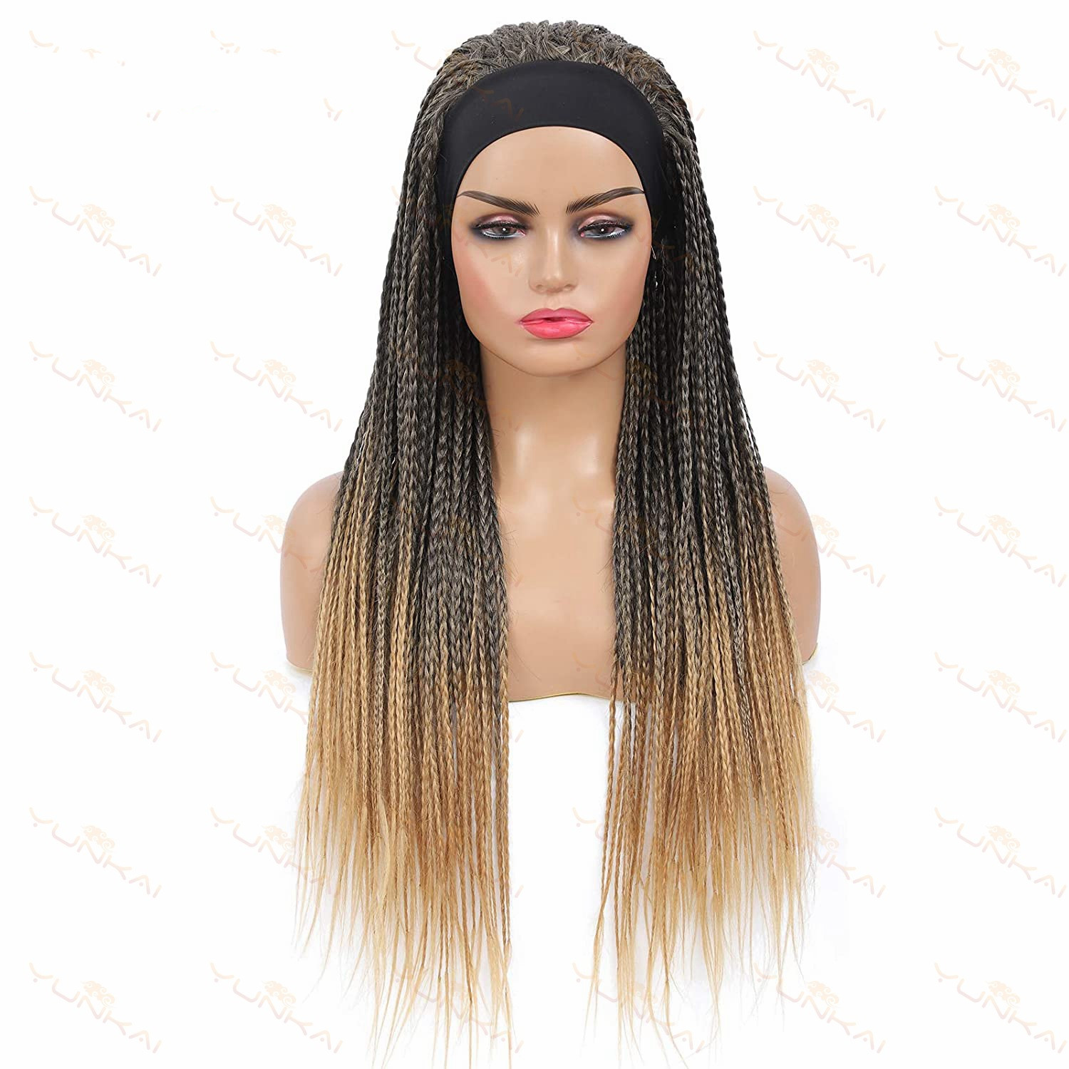 S Turban Wig Cover African Dirty Braid Hair Band Three-strand Braid Head Cover — foto 2