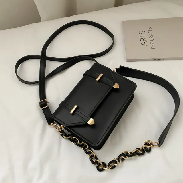 French Niche Bag, Underarm Bag, Wild High end Sense Of One shoulder Messenger Small Square Bag Black - Shop at LoveMi