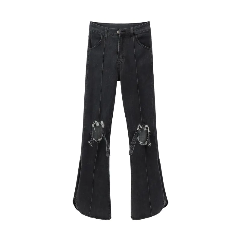 Ripped Jeans Women - Grey