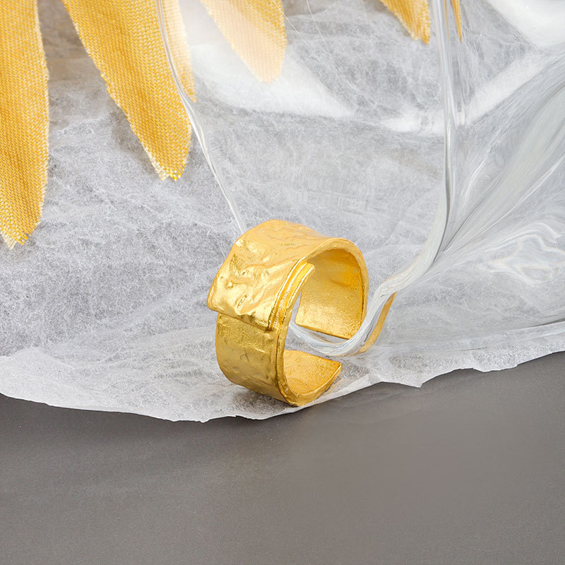 Pattern Wide Face Ring Female Niche Design Sense Simple Ring