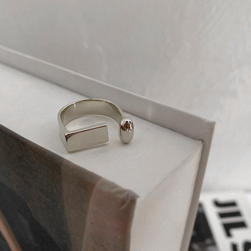 Simple Cold Style Metal Geometric Ring