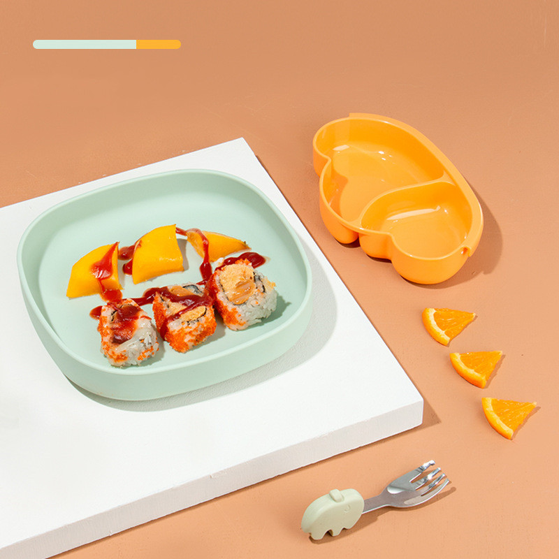 Title 2, Ins Portable Silicone Sucker Plate Food Self Fe...