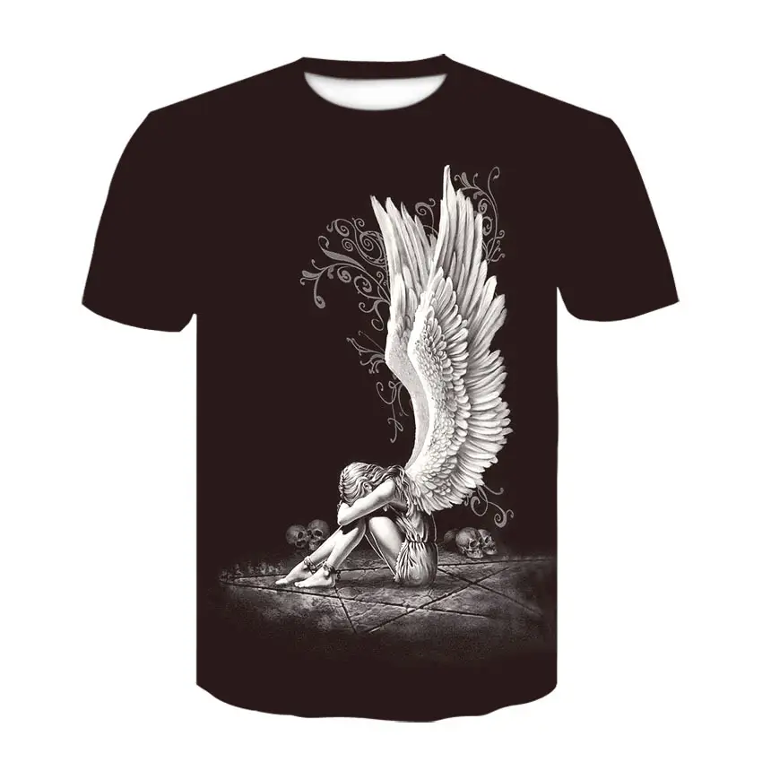 Men's T-shirt European And American Men's Round Neck 3D Digital Printing Short-sleeved T-shirt