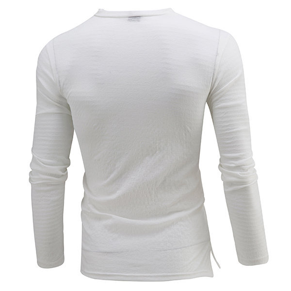 New Trendy Casual Fashion Pullover Breathable V-neck Long-sleeved T-shirt