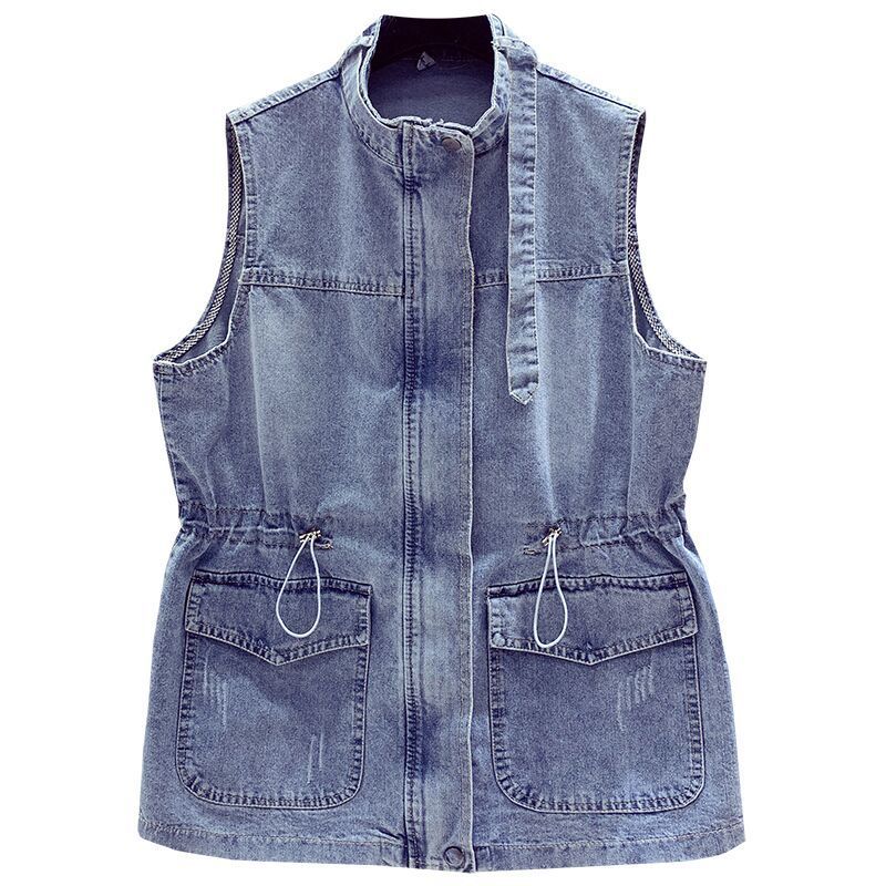 Title 5, Gilet en jean femme nouvelle grande taille doux