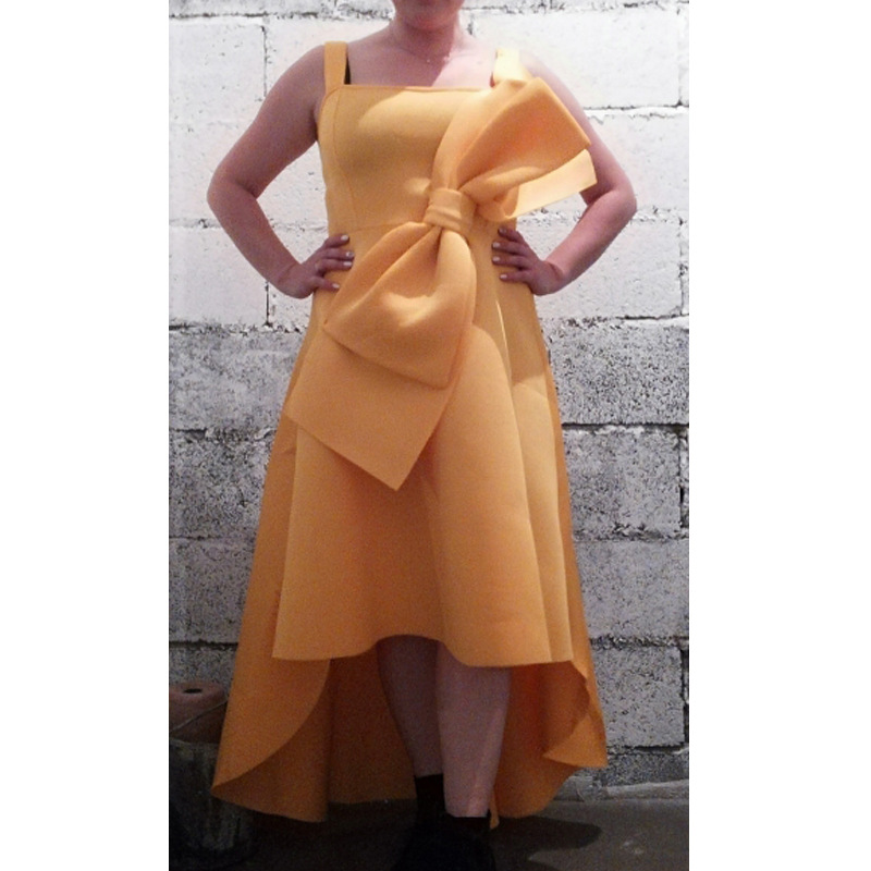 Slim Fit Asymmetrical Hem Women'S Dress