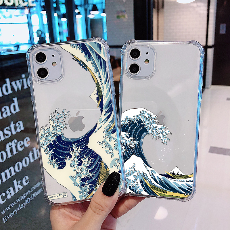Fashion Abstract Art Line Wave Clear Coque Bag - Image 5