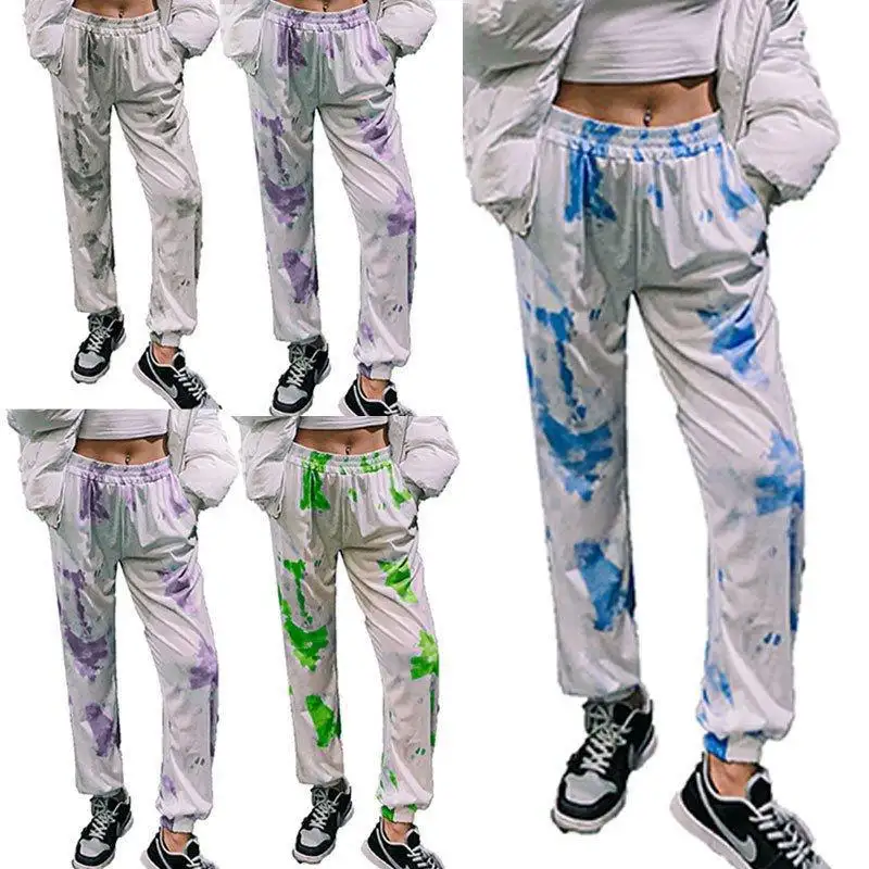 Fashion Tie Dye Sweatpants Women Cotton Trousers High Street