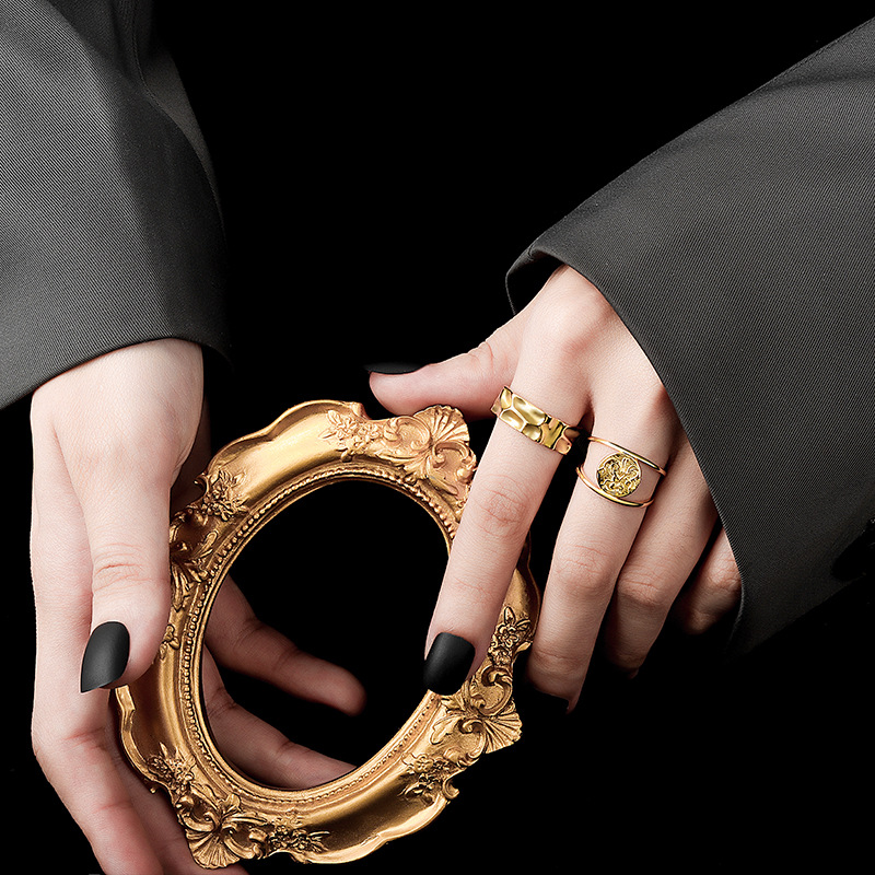 Irregular Ring Female Net Red Ins Tin Foil Texture Index Finger Ring