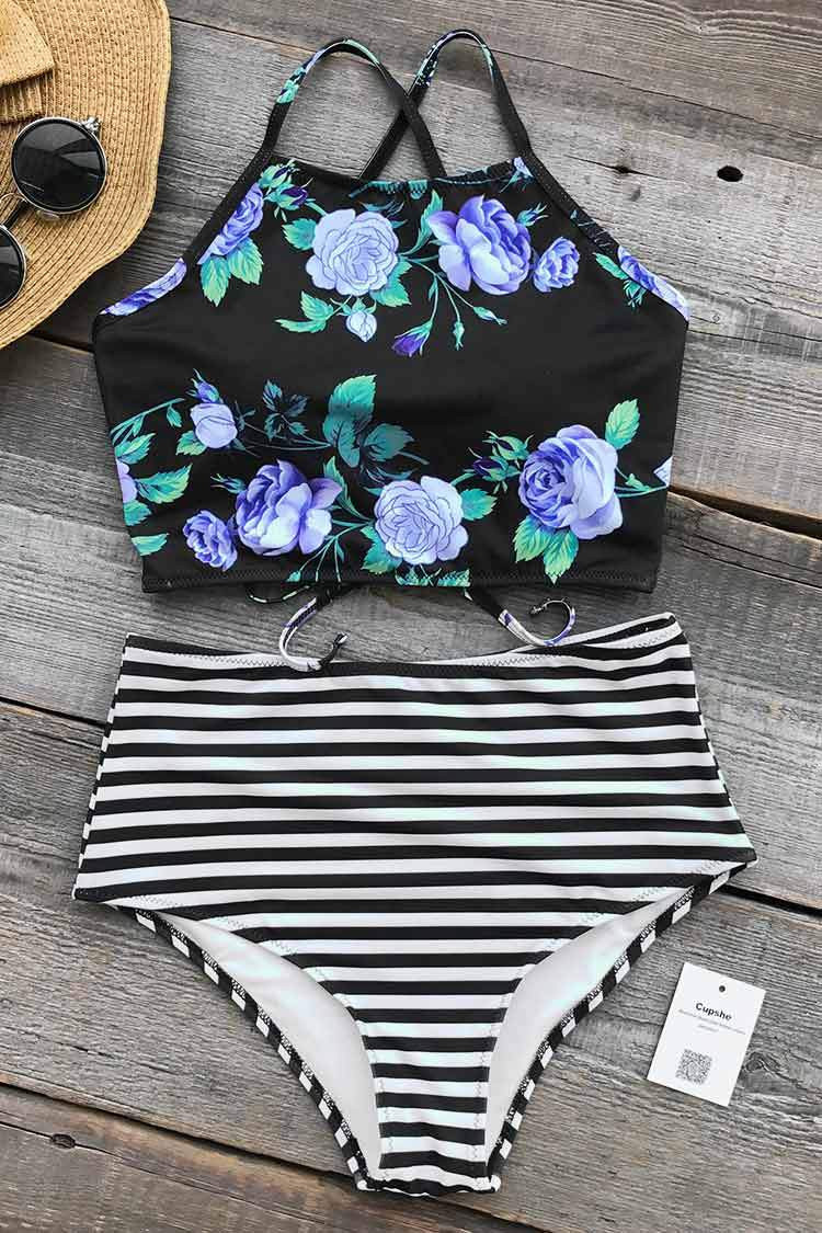 Triangle Split Bikini Swimsuit