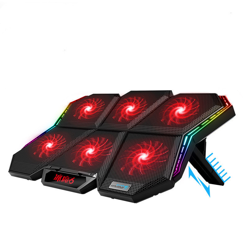 Notebook Cooler Six-Fan Touch Panel Notebook Cooling Base Notebook