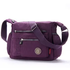 Waterproof Messenger Cross Body Ladies Handbag Bag Shoulder Bag Womens Purse - Purple - View 1