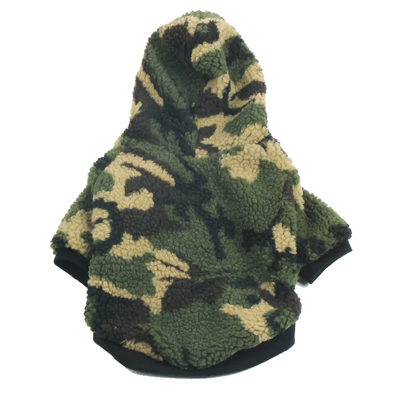 Pet Clothes Schnauzer Teddy French Fighting Dog Clothes Winter Cats Can Wear - L-Camouflage