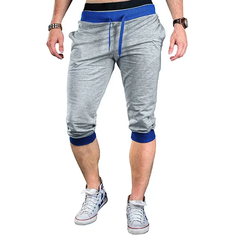 Men's Screw-on Contrast Sports Cropped Trousers