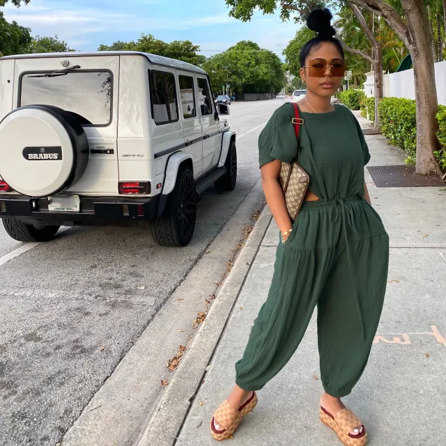 Women's Autumn New Style Jumpsuit Fashion Casual Trousers Dark Green - Shop at LoveMi