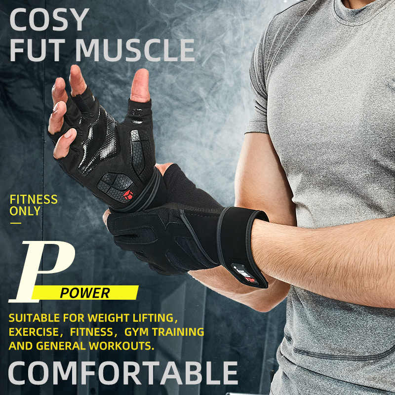 Title 3, Fitness-Handschuhe mit Handgelenkbandage für He...