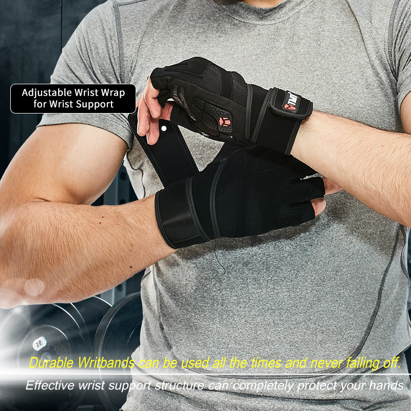 Title 5, Fitness-Handschuhe mit Handgelenkbandage für He...