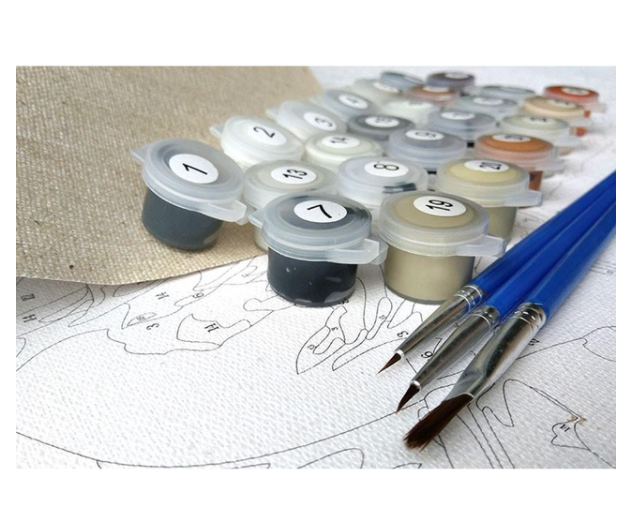 قماش رسم برقم - قارب في المساء (اصنعها بنفسك)