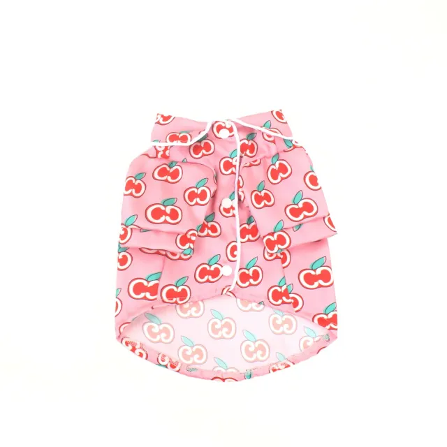 Tide Brand Pet Clothes Thin Silk G Home Powder Apple Shirt Method Teddy Schnauzer Fashion Leisure - Shop at LoveMi
