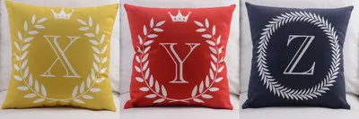 English Letters Imitation Cotton Velvet Pillowcase Y - Shop at LoveMi