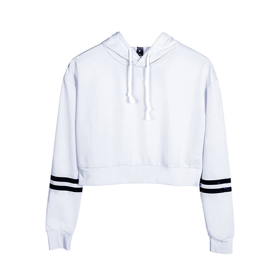 Women's Solid Color Sexy High Waist Blank Hooded Sweater