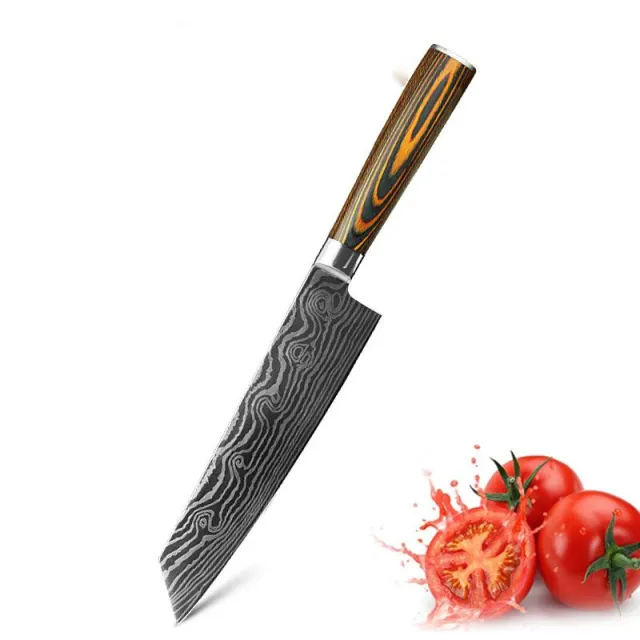 Mascus Knife Set, Laser Grain Stainless Steel Kitchen Knife, 6 piece Set - Shop at LoveMi