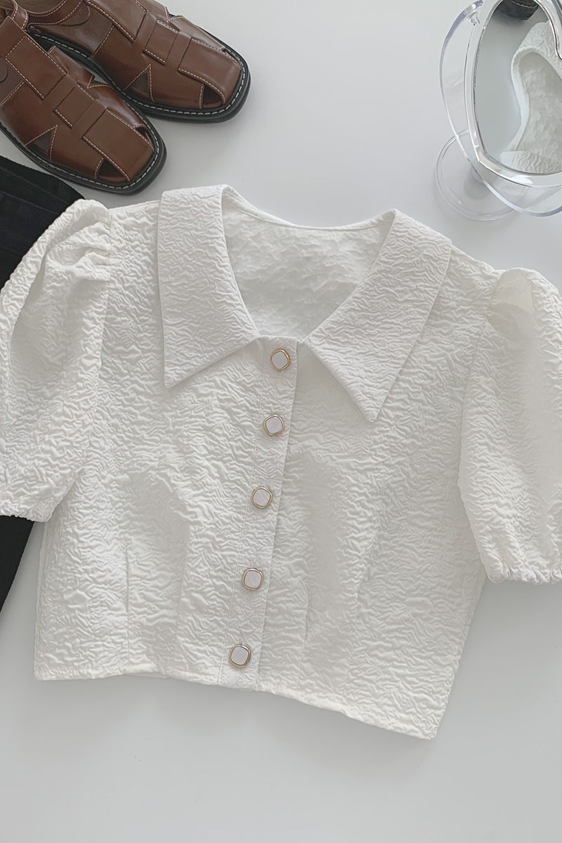 Korean Style Niche Design Temperament Small Short Top