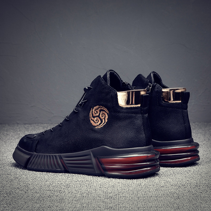 Martin Boots Men's Autumn And Winter New High-top Sneakers Plus Velvet Warm Cotton Shoes